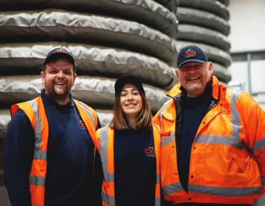 Crisp Malt team at Great Ryburgh, Norfolk, England.