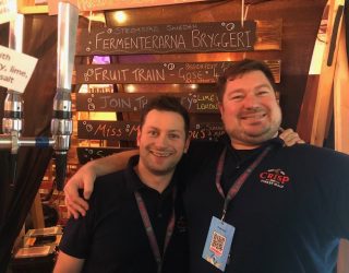 Friends hugging at bar | BrewLdn 2020 | Crisp Malt