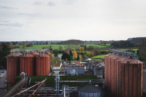 Overhead shot of the Crisp Maltings at Great Ryburgh, Norfolk