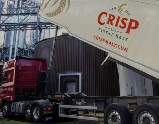 Crisp Malt truck off loading at the malt silos at Crisp Maltings in Great Ryburgh.