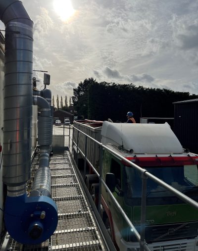 Crisp Malt | Lorry arriving at Barley Grain Intake