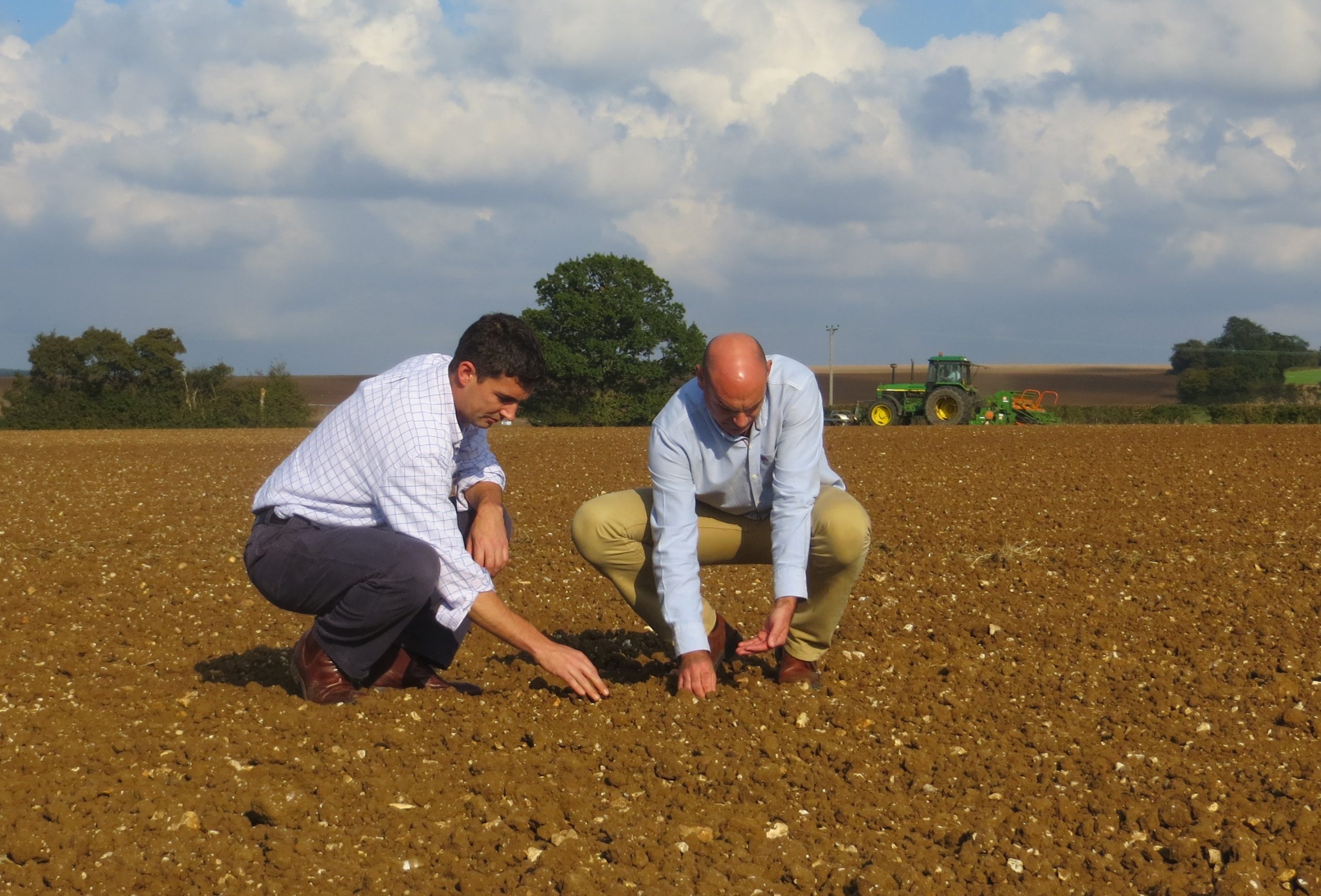 Crisp Malt | H Banhams checking the sowing of 50th anniversary Maris Otter barley