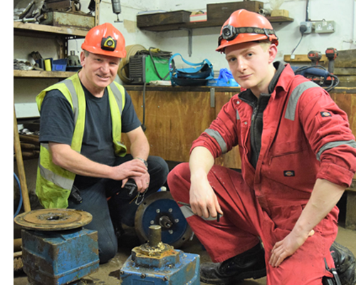 Edward Bristow a past engineering apprentice in the workshop at Crisp Malt.