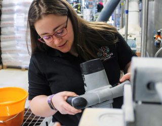 Elizabeth at Holyrood Distillery at work for International Women's Day.