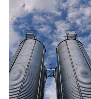 Malt Storage Bins at Portgordon Maltings site in Scotland