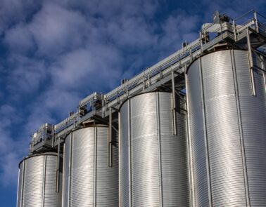 Portgordon in Scotland Malt storage bins