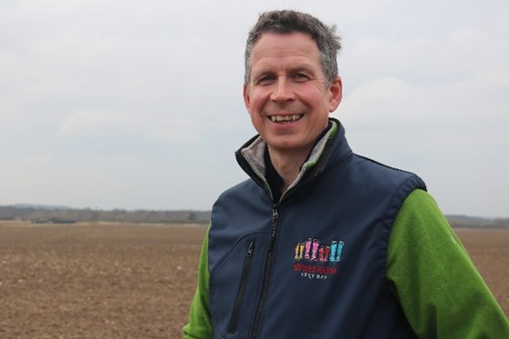 Image of Bill Smith farming Laureate spring malting barley in Scotland 