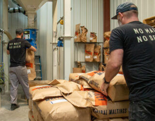 Hana Malt being packaged up at Admiral Maltings in California, USA