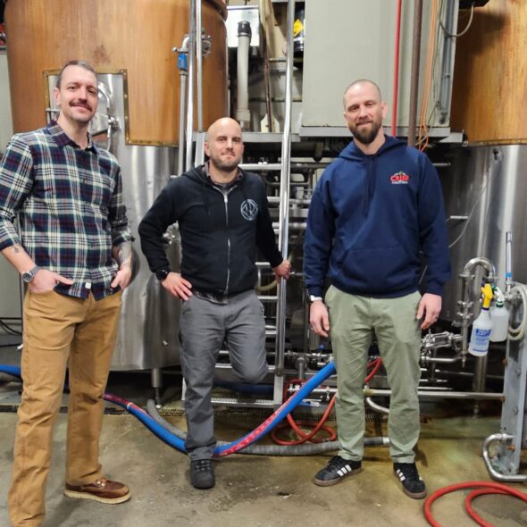 Human Robot team in Philadelphia for Crisp Malt Lager collaboration brew day.