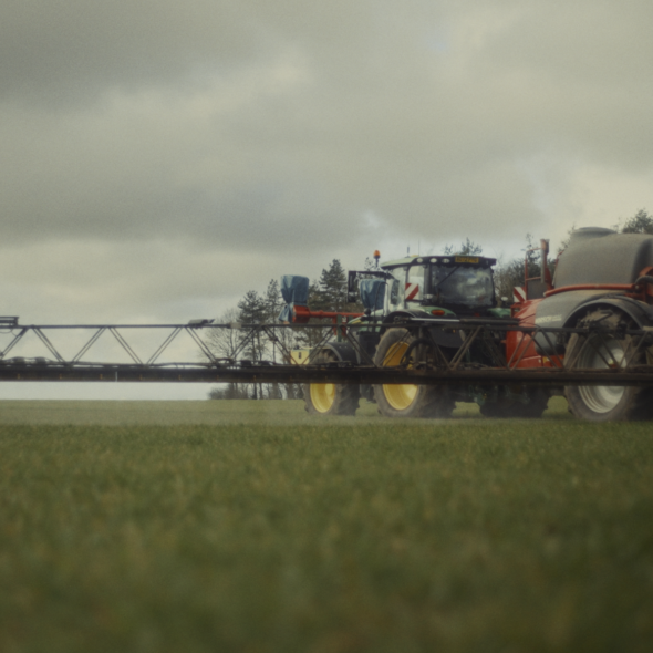 Spray barley through sustainable farming practices at Sparham Norfolk
