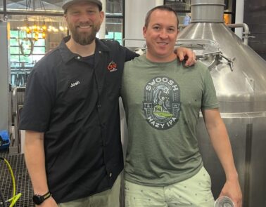 A picture of Josh from Criap Malt and AJ at